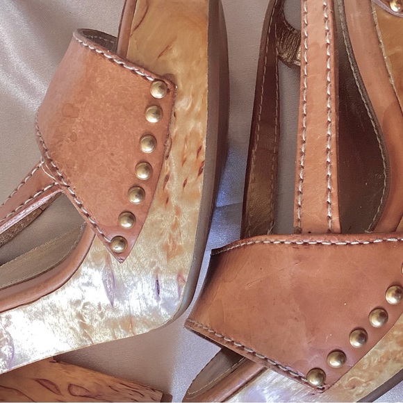 Prada BOHO Chunky Heel Platform Sandals 6.5 - Picture 4 of 7